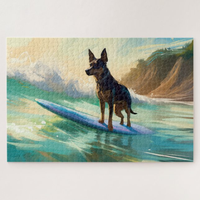 Puzzle Pintura australiana de surf en Kelpie Beach (Horizontal)