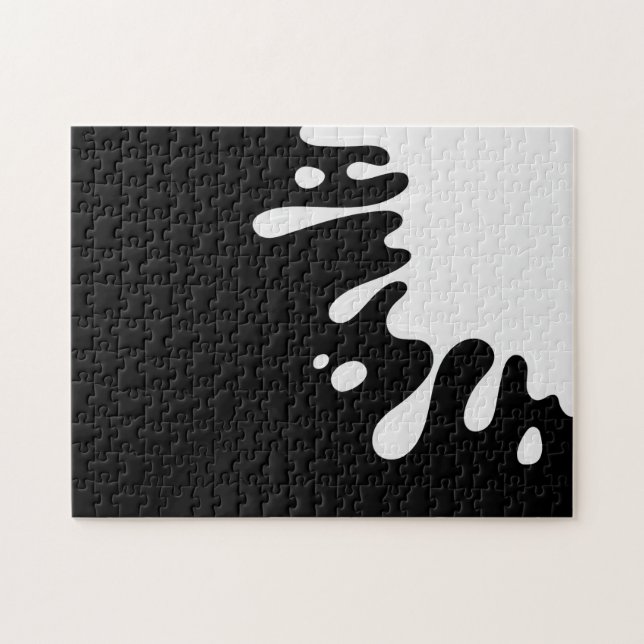 Puzzle Pintura blanca de serios negros (Horizontal)