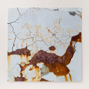 Puzzle Pintura blanca rota, auto oxidado.