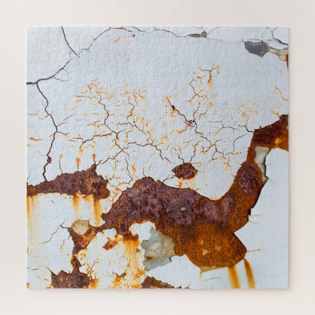 Puzzle Pintura blanca rota, auto oxidado. (Vertical)