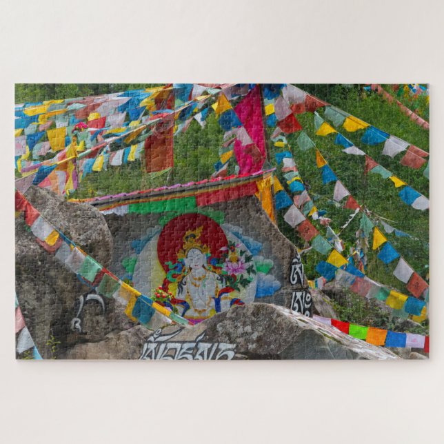 Puzzle Pintura budista en rocas (Horizontal)