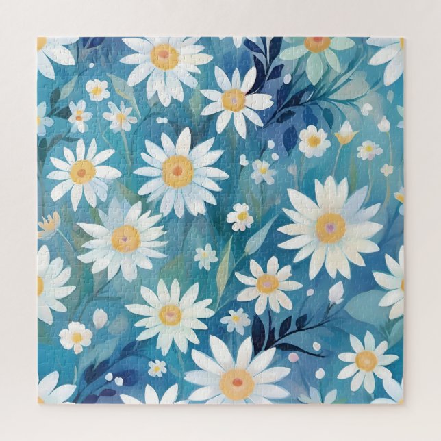 Puzzle Pintura con flores blancas (Vertical)