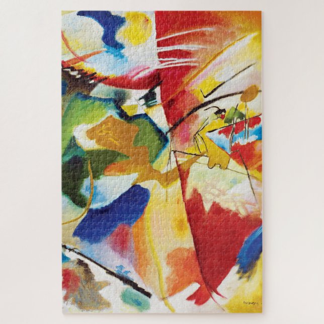 Puzzle Pintura con Green Center de Wassily Kandinsky (Vertical)