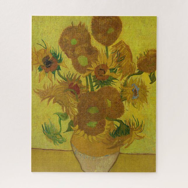 Puzzle Pintura de 15 girasoles de Vincent Van Gogh (Vertical)