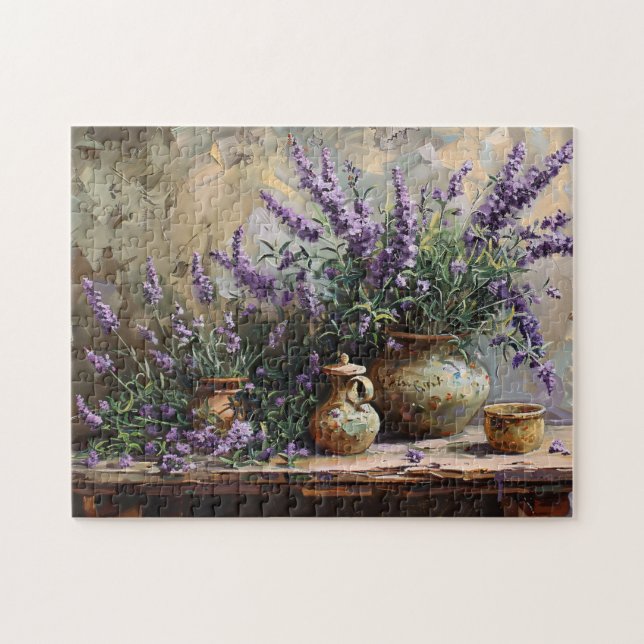 Puzzle Pintura de aceite botánico de Lavanda Potable (Horizontal)