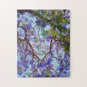 Puzzle Pintura de ACEITE de Jacaranda púrpura,