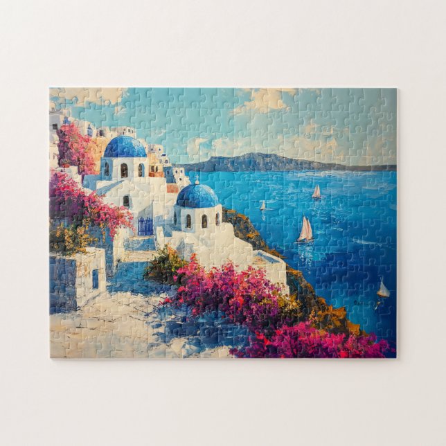 Puzzle Pintura de aceite digital de flores vibrantes de S (Horizontal)