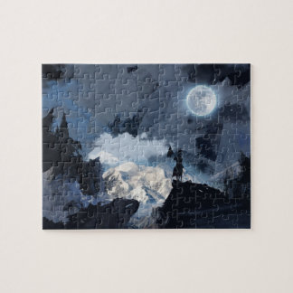 Puzzle Pintura de aceites de caballero lunar