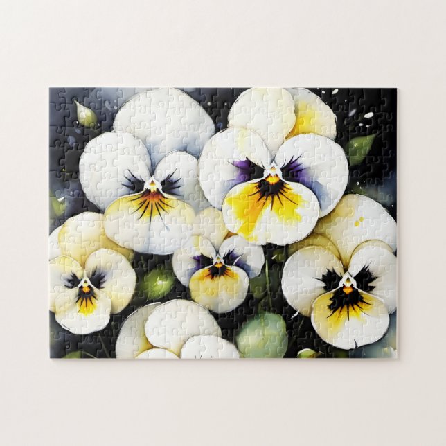 Puzzle pintura de acuarela de bonito blanco (Horizontal)