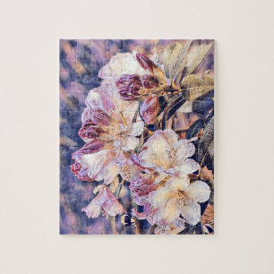 Puzzle Pintura de acuarela de color morado