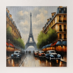 Puzzle Pintura de acuarela de época de París