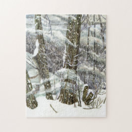 Puzzle Pintura de acuarela de invierno