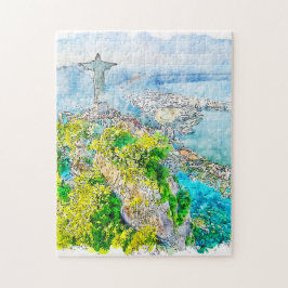 Puzzle Pintura de acuarela de Río de Janeiro