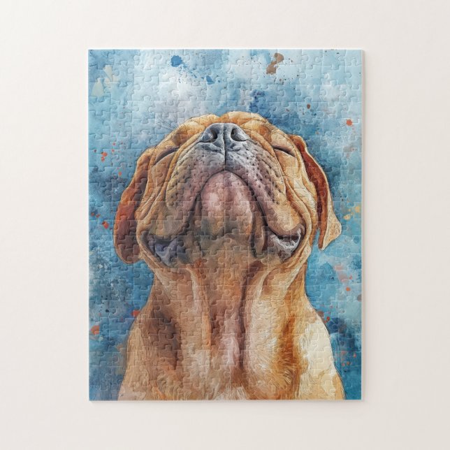 Puzzle Pintura de acuarela de Shar Pei (Vertical)