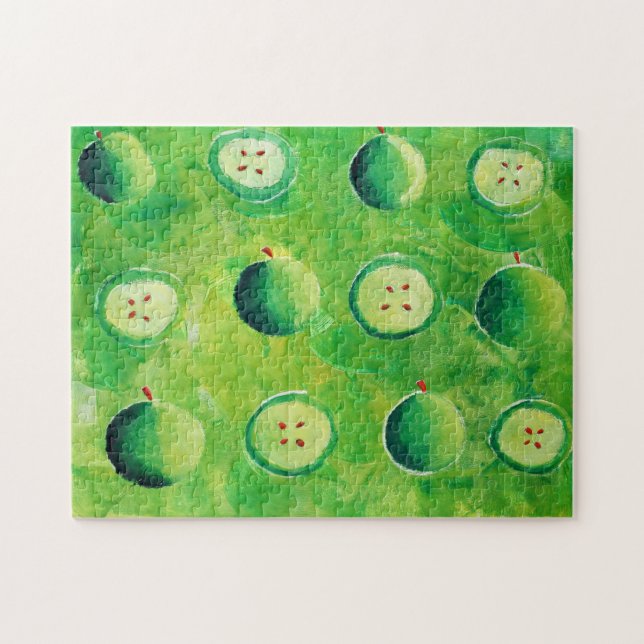 Puzzle Pintura de Apple Halves (Horizontal)