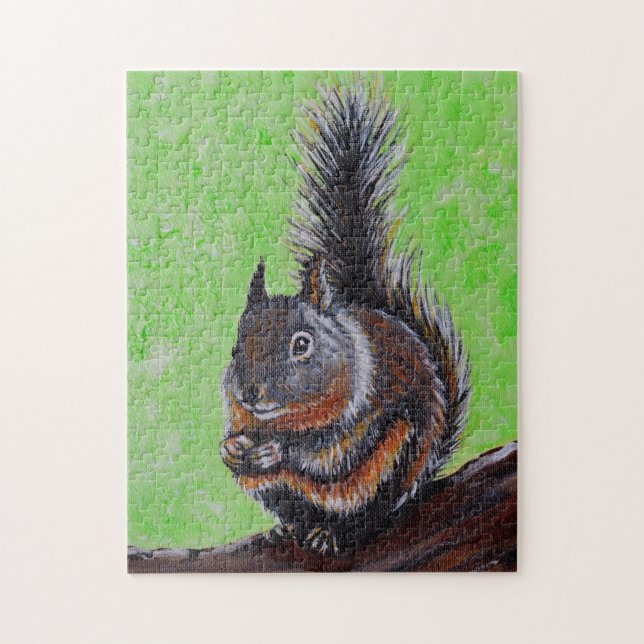 Puzzle Pintura de ardilla de Douglas 2 (Vertical)