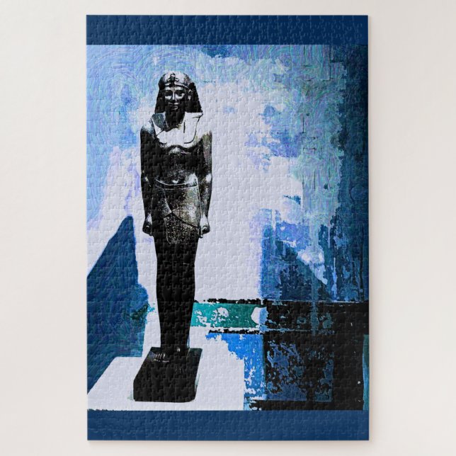 Puzzle Pintura de arte azul egipcio (Vertical)