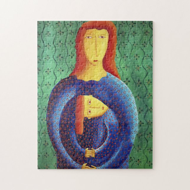 Puzzle Pintura De Arte Contemporáneo Madre E Hija (Vertical)