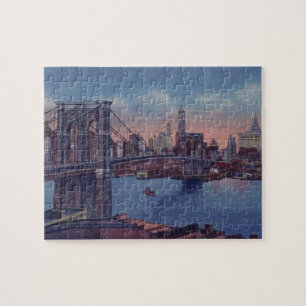 Puzzle Pintura de arte del puente de Brooklyn