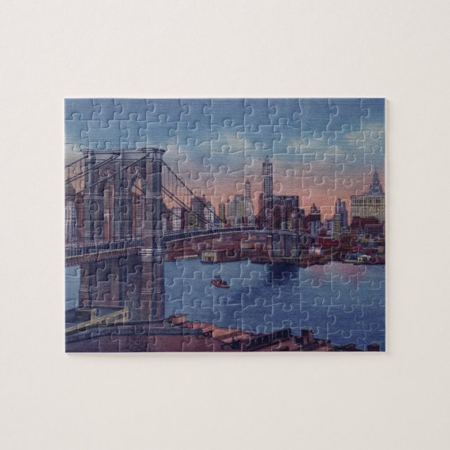 Puzzle Pintura de arte del puente de Brooklyn (Horizontal)