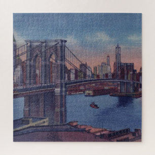 Puzzle Pintura de arte del puente de Brooklyn