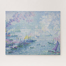 Puzzle Pintura de arte fino puerto marítimo barcos puente