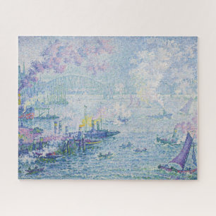 Puzzle Pintura de arte fino puerto marítimo barcos puente