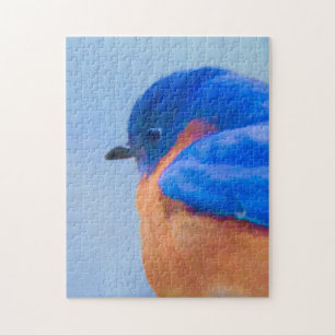 Puzzle Pintura de Azulito - Arte de Pájaros Original