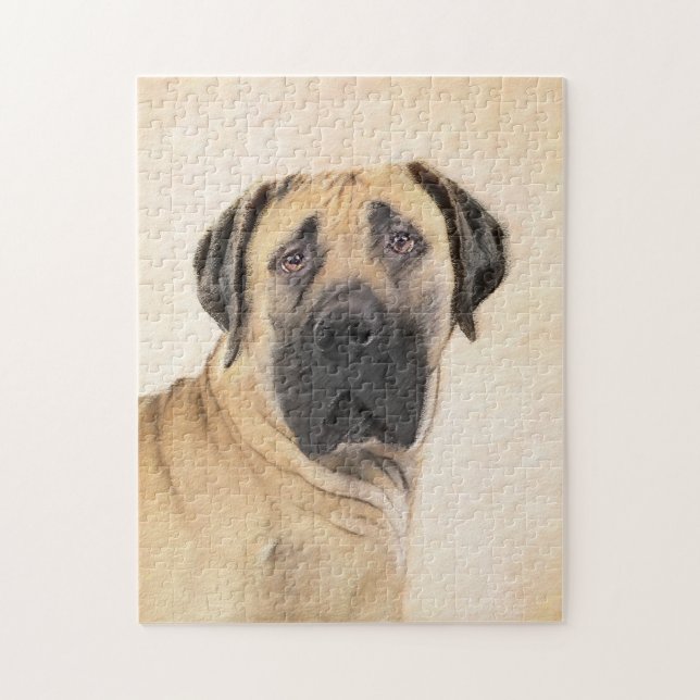 Puzzle Pintura de Boerboel - Arte Perro Original Cuto (Vertical)