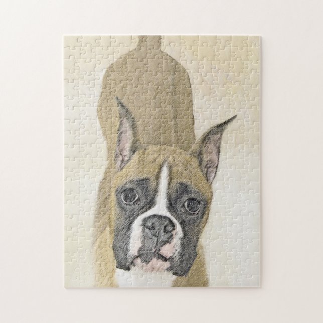 Puzzle Pintura De Boxer - Arte De Perro Original Cuto (Vertical)