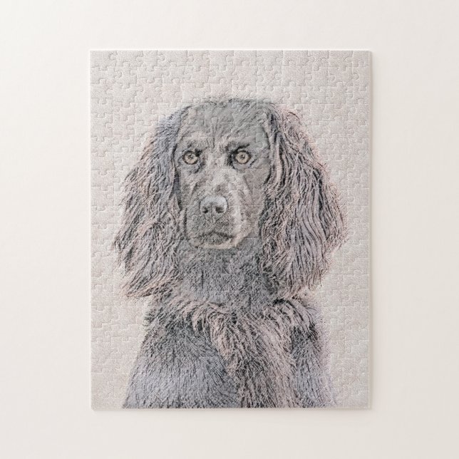 Puzzle Pintura de Boykin Spaniel - Arte de Perro Original (Vertical)