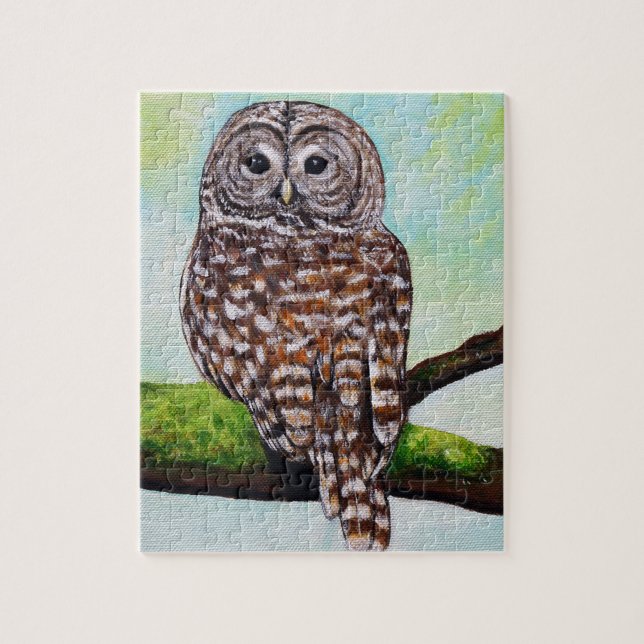 Puzzle Pintura de búho barred (Vertical)