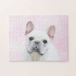 Puzzle Pintura de Bulldog francés (crema/blanco) - Arte d
