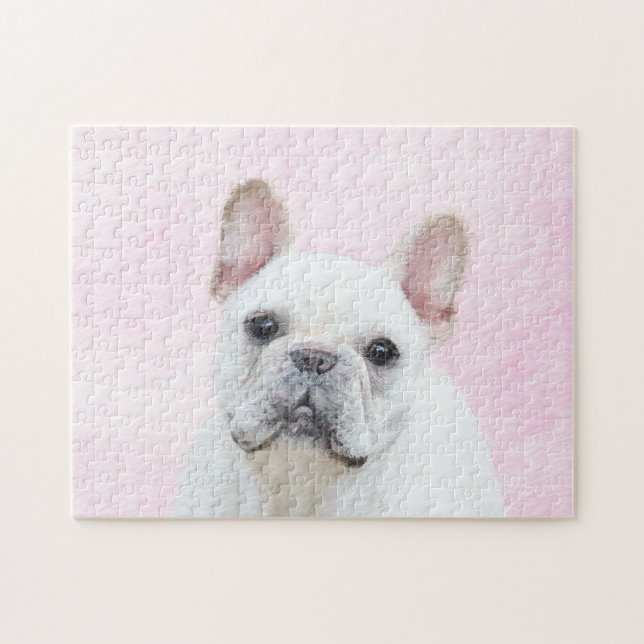 Puzzle Pintura de Bulldog francés (crema/blanco) - Arte d (Horizontal)