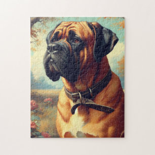 Puzzle Pintura de bullmastiff vintage