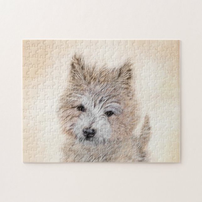 Puzzle Pintura de Cachorro de Cairn Terrier - Arte Perro  (Horizontal)