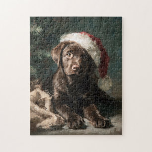 Puzzle Pintura de cachorro Labrador de chocolate para Nav
