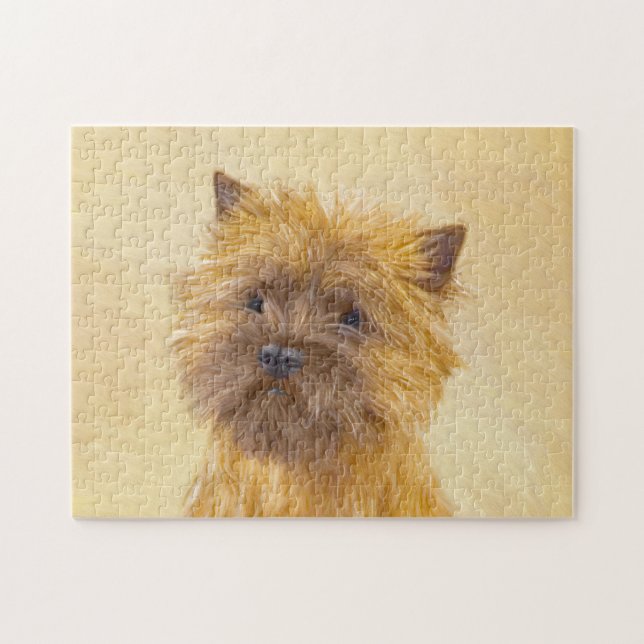 Puzzle Pintura de Cairn Terrier - Arte Perro Original. (Horizontal)