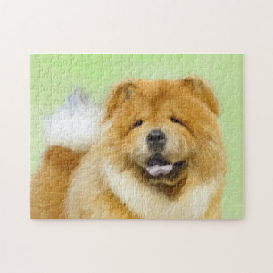 Puzzle Pintura de Chow Chow - Arte Perro Original.