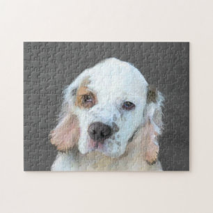 Puzzle Pintura de Clumber Spaniel - Arte de Perro Origina
