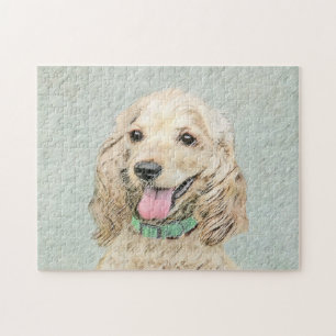 Puzzle Pintura de Cocker Spaniel Buff - Arte de Perro Ori