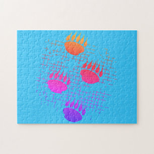 Puzzle Pintura De Cubo De Oso Imprime En Fondo Con Proble