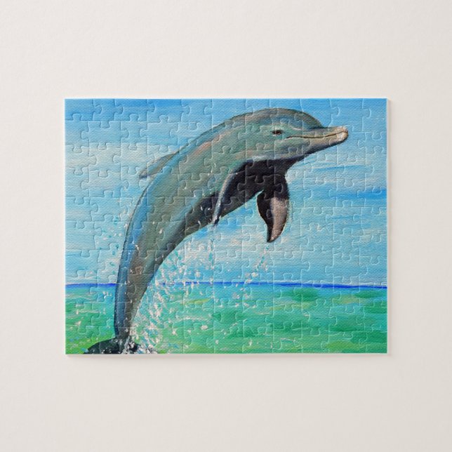 Puzzle Pintura de delfines (Horizontal)