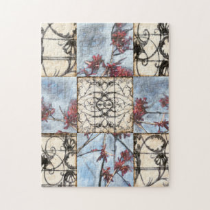 Puzzle Pintura de desplazamiento abstracta en panel