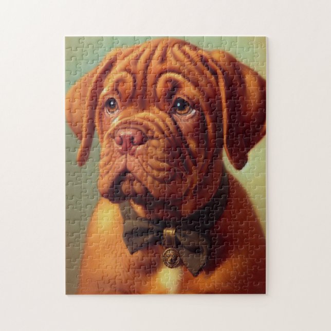 Puzzle Pintura de Dogue de Burdeos (Vertical)