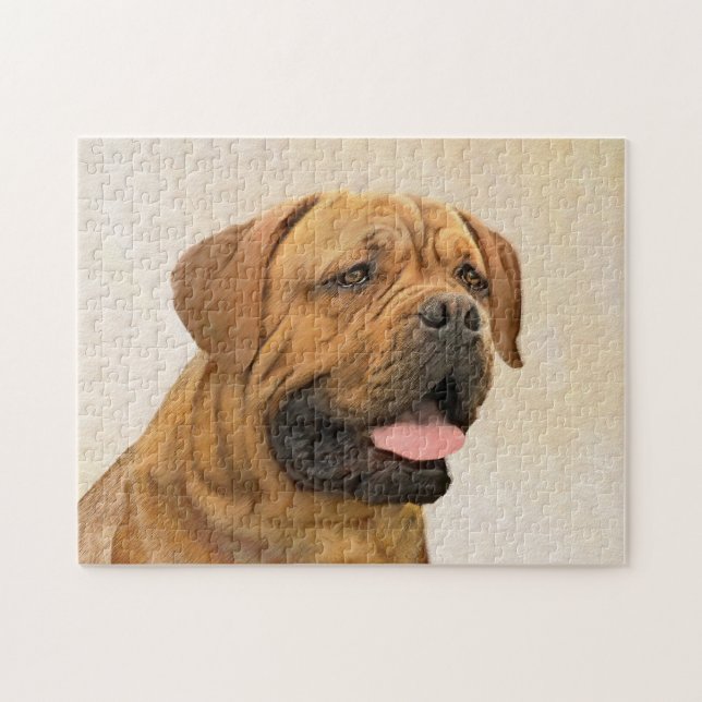 Puzzle Pintura de Dogue de Burdeos - Arte de perro origin (Horizontal)