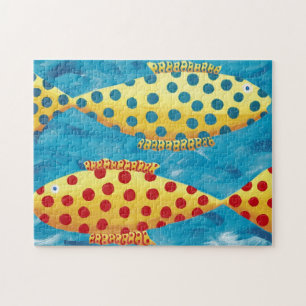 Puzzle Pintura de Dos Peces Manchados