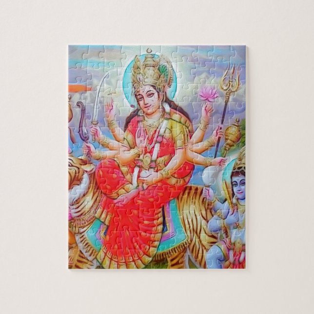 Puzzle Pintura de Durga Ji de la diosa (Vertical)