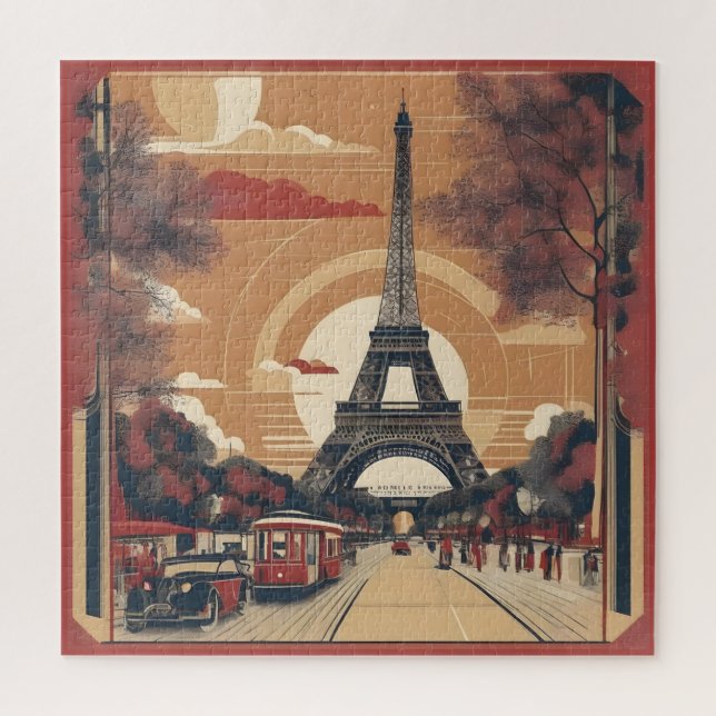 Puzzle Pintura de época de París (Vertical)