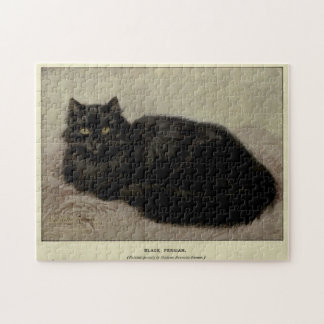 Puzzle Pintura de época de un gato negro (1903)